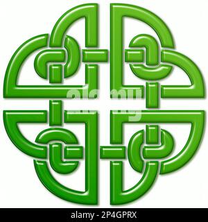 Symbol mit keltischen Knoten für Designs zum St. Patrick's Day. Stockfoto