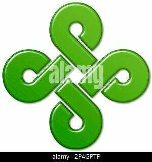 Symbol mit keltischen Knoten für Designs zum St. Patrick's Day. Stockfoto