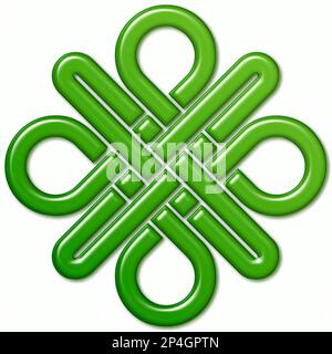 Symbol mit keltischen Knoten für Designs zum St. Patrick's Day. Stockfoto