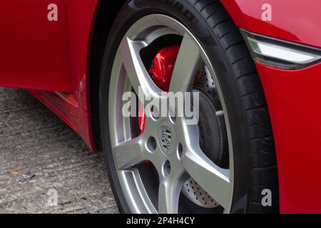 Porsche 718 Cayman S Nahaufnahme Stockfoto