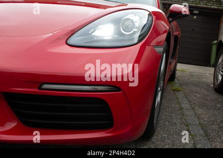 Porsche 718 Cayman S Nahaufnahme Stockfoto