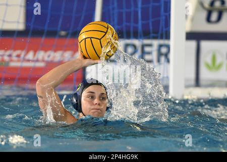 Rom, Italien. 05. März 2023. Gaia Apilongo von Rapallo Pallanuoto auf dem letzten 3./4. Platz Coppa Italia UnipolSai zwischen SIS Roma und Rapallo Pallanuoto am Polo Acquatico Frecciarossa am 5. März 2023 in Ostia Lido, Rom, Italien. Kredit: Unabhängige Fotoagentur/Alamy Live News Stockfoto