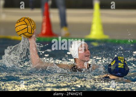 Rom, Italien. 05. März 2023. Domitilla Picozzi von SIS Roma auf der letzten 3./4. Place Coppa Italia UnipolSai zwischen SIS Roma und Rapallo Pallanuoto am Polo Acquatico Frecciarossa am 5. März 2023 in Ostia Lido, Rom, Italien. Kredit: Unabhängige Fotoagentur/Alamy Live News Stockfoto