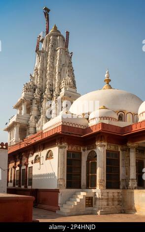 Indien, Rajasthan, Bikaner, Seth Bhandasar, (Bhanda Shah Mandir) Jain-Tempel außen Stockfoto