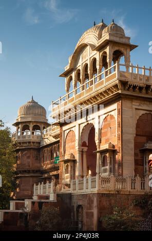 Indien, Rajasthan, Bikaner, Ratan Behari Mandir Tempeleingang Stockfoto