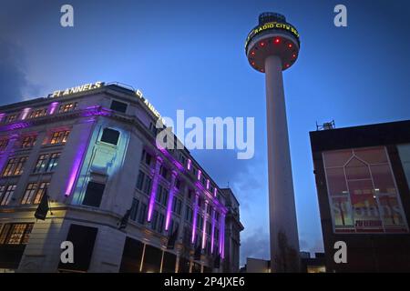 Flannels Flagship Liverpool Store, 15 Parker Street, Liverpool, Merseyside, England, UK, L1 1DJ Stockfoto