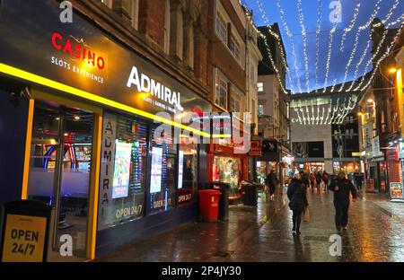 Admiral Casino Slots Experience, 14-16 Richmond St, Liverpool, Merseyside, England, UK, L1 1EF Stockfoto
