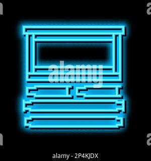 Bilder langstroth Imekeeping Neon Glow Symbol Illustration Stock Vektor