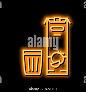 Abbildung des Symbols „Juice Tomato Neon Glow“ Stock Vektor