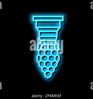 Abbildung des Neonleuchtsymbols der Bienenkönigin Stock Vektor