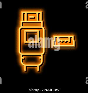 Abbildung des usb-Mini-B-Leuchtsymbols Stock Vektor