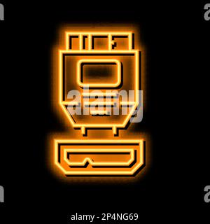 Abbildung des usb Micro B GLOW-Symbols Stock Vektor