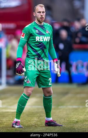 Berlin, Deutschland. 04. März 2023. Basketball: Bundesliga, Alba Berlin - FC Bayern München, Hauptrunde, Spieltag 22, Mercedes-Benz Arena. Torwart Marvin Schwäbe vom FC Köln ist auf dem Platz. Kredit: Andreas Gora/dpa/Alamy Live News Stockfoto