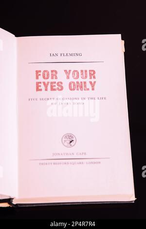 James Bond 007 Buch for Your Eyes Only, Five Secret Anlässe in the Life of James Bond, Hardback, von Ian Fleming Stockfoto