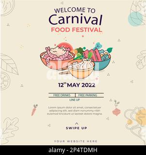 Der Illustrationsvektor zum Welternährungstag eignet sich für soziale Medien, Banner Stock Vektor