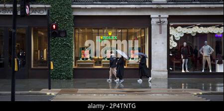 Berühmte Londoner Einkaufsstraße Der Regent Street Stockfoto