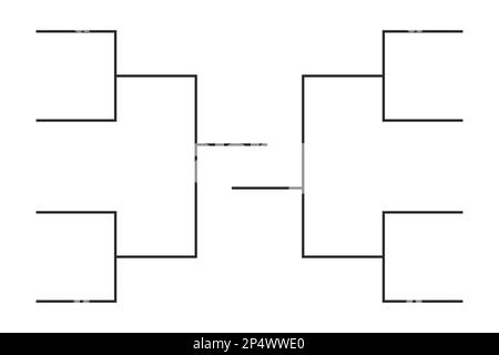 Tabellendiagramm der besten 8 Teams des Turniers Stock Vektor