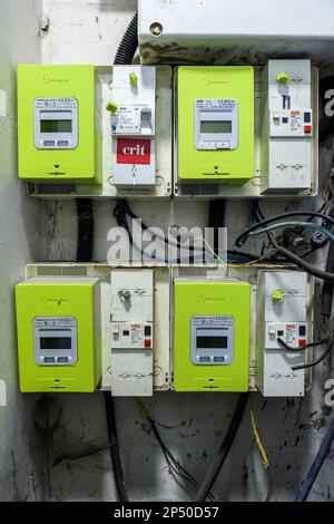 Linky Elektrizitätszähler | Compteurs Electrique Linky – compteur intelligent Stockfoto