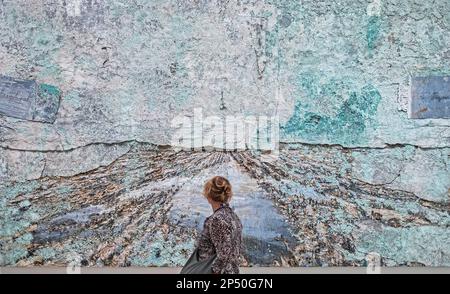 "Das Land der zwei Flüsse" von Anselm Kiefer, Guggenheim Museum, Bilbao, Spanien Stockfoto