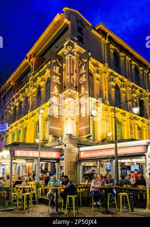 The Yellow Chair Restaurant, Chinatown, Singapur Stockfoto