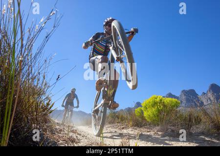 Mountainbike-Touren im ABSA Cape Epic Stockfoto