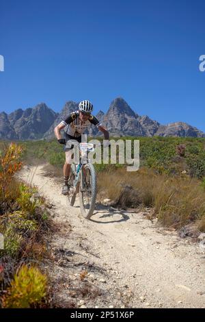 Mountainbike-Touren im ABSA Cape Epic Stockfoto