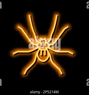 abbildung des spider-Insekten-Leuchtsymbols Stock Vektor