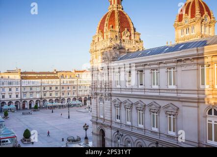 Plaza de Maria Pita, Coruña Stadt, Galicien, Spanien Stockfoto