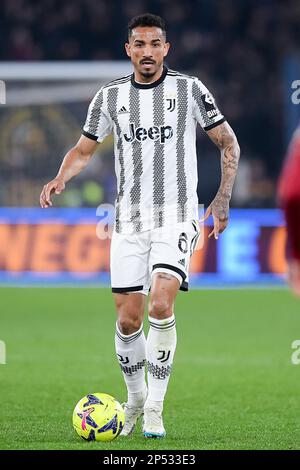 Rom, Italien. 05. März 2023. Danilo vom FC Juventus während des Spiels der Serie A zwischen Roma und Juventus am 5. März 2023 im Stadio Olimpico, Rom, Italien. Kredit: Giuseppe Maffia/Alamy Live News Stockfoto