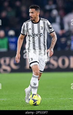 Rom, Italien. 05. März 2023. Danilo vom FC Juventus während des Spiels der Serie A zwischen Roma und Juventus am 5. März 2023 im Stadio Olimpico, Rom, Italien. Kredit: Giuseppe Maffia/Alamy Live News Stockfoto