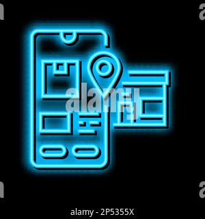 Abbildung des Glimmlampen-Symbols für die Abholposition Stock Vektor