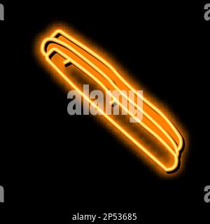 abbildung eines symbols mit neonlicht und einer Muschel mit atlantischem Jackmesser Stock Vektor