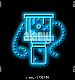 Illustration des Neonleuchtsymbols für die Bienenfalle Stock Vektor