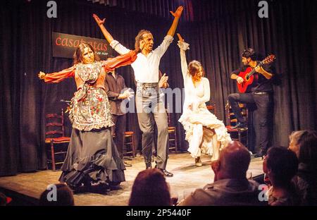 Casa Patas, Tablao Flamenco, Calle de Los Canizares 10, Madrid, Spanien. Stockfoto