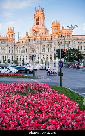 Cibeles Palast (1919) von Antonio Palacios, im Plaza Cibeles gebaut. Madrid, Spanien Stockfoto