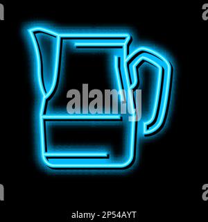 Abbildung des Pitcher Utensil-Leuchtsymbols in Neon Stock Vektor