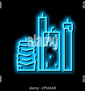 Bienenwachs Kerzen Imkerze Neonlicht Symbol Illustration Stock Vektor