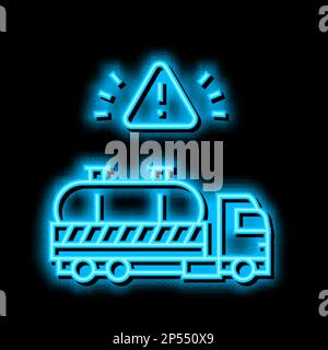 Abbildung des Glimmlampen-Symbols für Gefahrguttransporter Stock Vektor