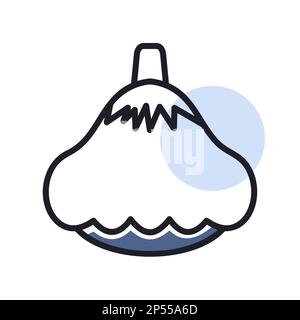 Pattypan Squash oder Patisson isoliertes Vektorsymbol. Gemüseschild. Graph-Symbol für Lebensmittel- und Getränkeseite, Apps-Design, mobile Apps und Printmedien, Stock Vektor