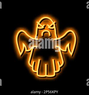 ghost im Vergnügungspark Neon Glow Icon Illustration Stock Vektor