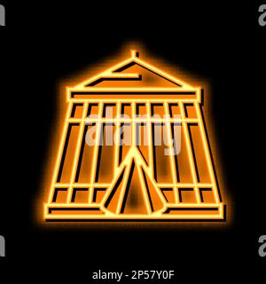 zirkus im Vergnügungspark Neonglühsymbol-Illustration Stock Vektor