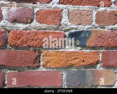 Äußere Backsteinmauer Stockfoto