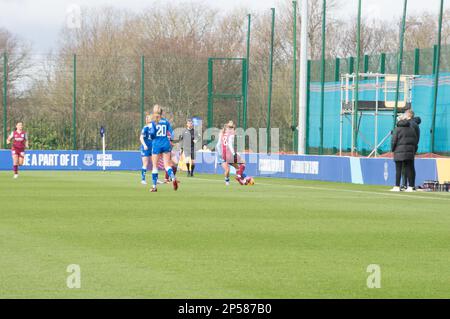 Walton, Liverpool. 05/03/2023, WSL Everton V Aston Villa im Walton Park Stadium, Liverpool Gewinnt Aston Villa mit 2,0 Punkten (Terry Scott/SPP) Guthaben: SPP Sport Press Photo. Alamy Live News Stockfoto