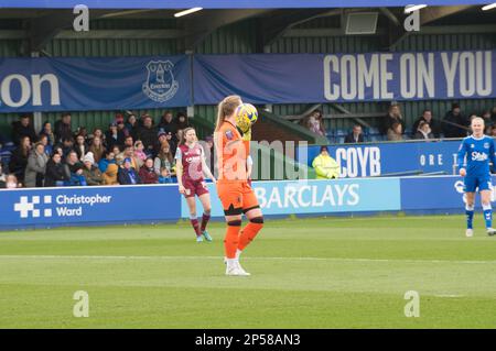 Walton, Liverpool. 05/03/2023, WSL Everton V Aston Villa im Walton Park Stadium, Liverpool Gewinnt Aston Villa mit 2,0 Punkten (Terry Scott/SPP) Guthaben: SPP Sport Press Photo. Alamy Live News Stockfoto