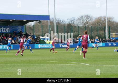 Walton, Liverpool. 05/03/2023, WSL Everton V Aston Villa im Walton Park Stadium, Liverpool Gewinnt Aston Villa mit 2,0 Punkten (Terry Scott/SPP) Guthaben: SPP Sport Press Photo. Alamy Live News Stockfoto