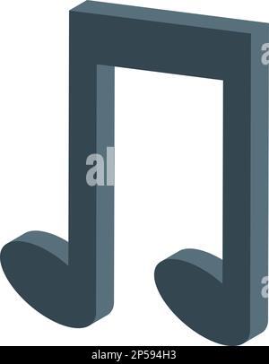 Isometrischer Vektor des Symbols für die Tonvideobearbeitung. Audio-Editor. Medienclip Stock Vektor