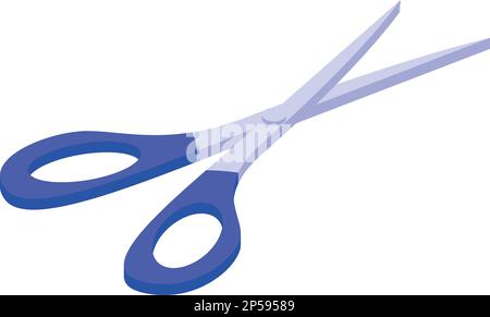 Isometrischer Vektor des Symbols für die Videobearbeitung mit der Schere. Filmredakteur. Medienclip Stock Vektor