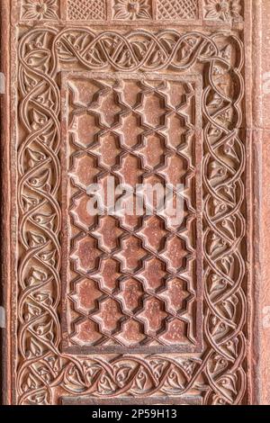 Zimmerwand im Tempel des Panch Mahal in Uttar Pradesh India Stockfoto