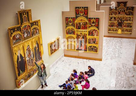 Museum der bildenden Künste. Die Zimmer der "Retablos". Valencia, Spanien. Stockfoto