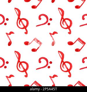 Rote Töne Höhen Bass klare Musikmuster. Stockfoto